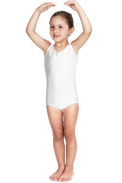 BODY DANZA LYCRA SMANICATO BIANCO BABY